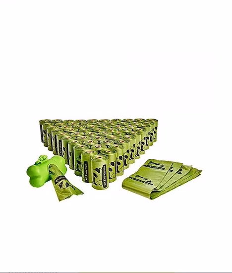 Bolso biodegradable abonable del impulso del perro del animal doméstico clasificado tierra de encargo del perrito de la basura del impulso del impulso del gato de la basura